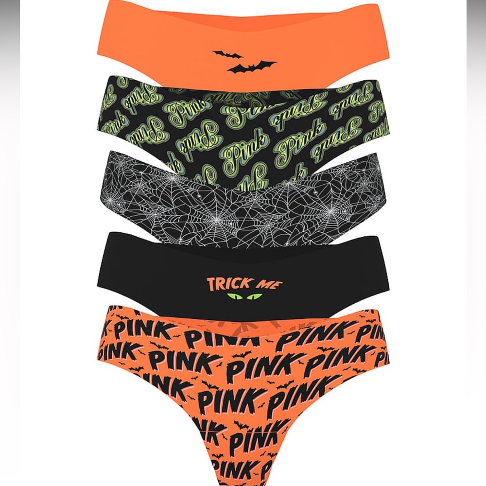 Victoria's Secret PINK no show Thongs Pack of 5